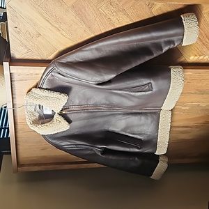 Girls 13-14 Faux Shearling leather jacket